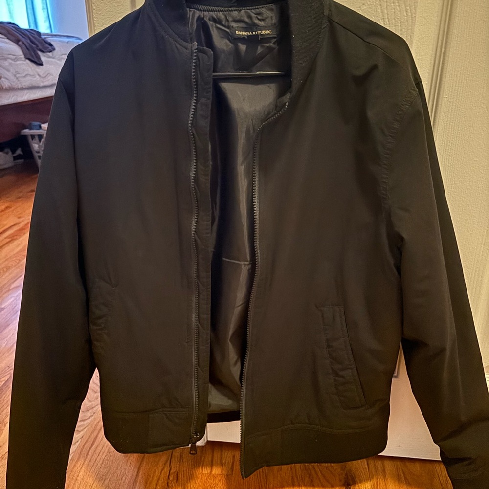 Banana Republic Classic Black Bomber Jacket